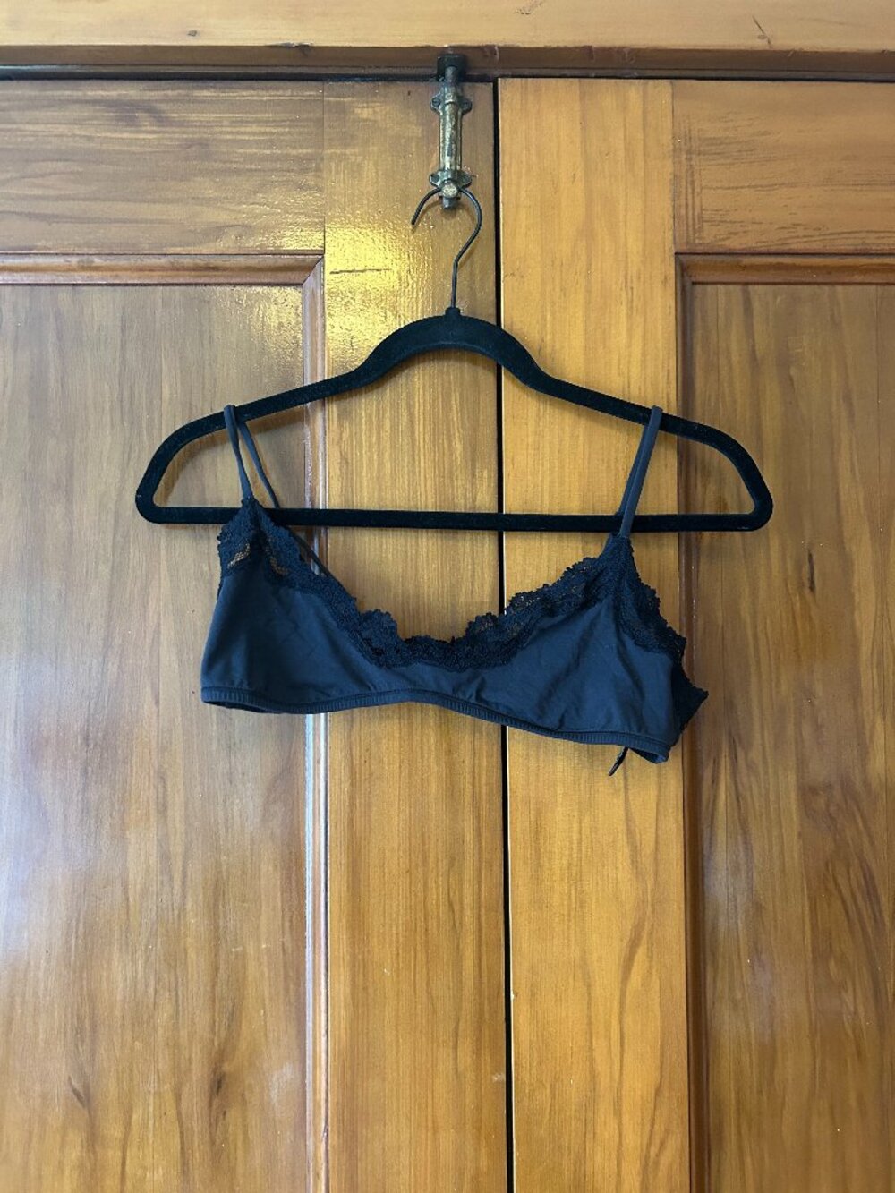 Skims Black Fits Everybody Lace Scoop Bralette